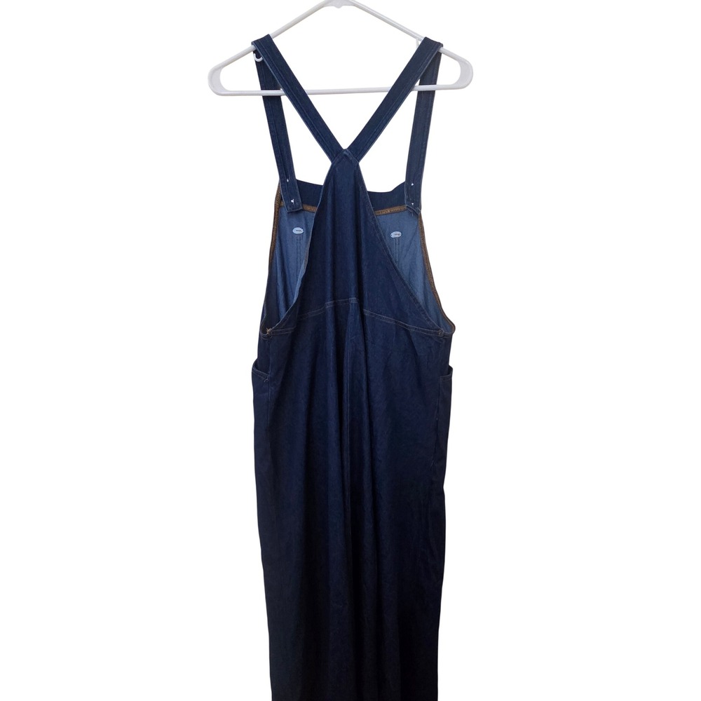 Halara Flex Square Neck Denim Midi Casual Dress with Pockets Large - Picture 6 of 7
